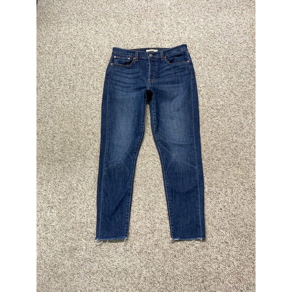 31 Levi's High-Rise Button Fly Wedgie Skinny Raw Hem - Picture 2 of 11